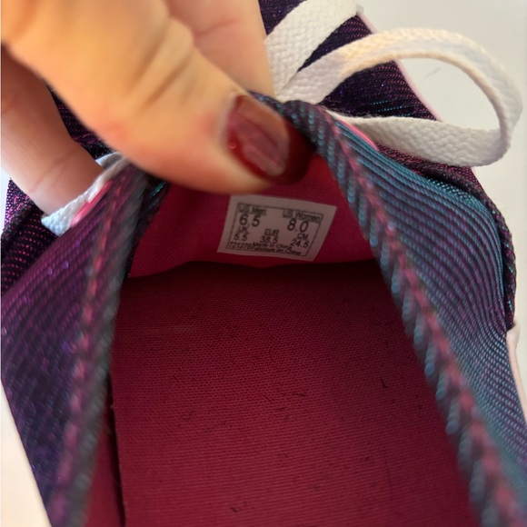 Vans blue/pink/purple iridescent glitter women’s shoes - Picture 3 of 6